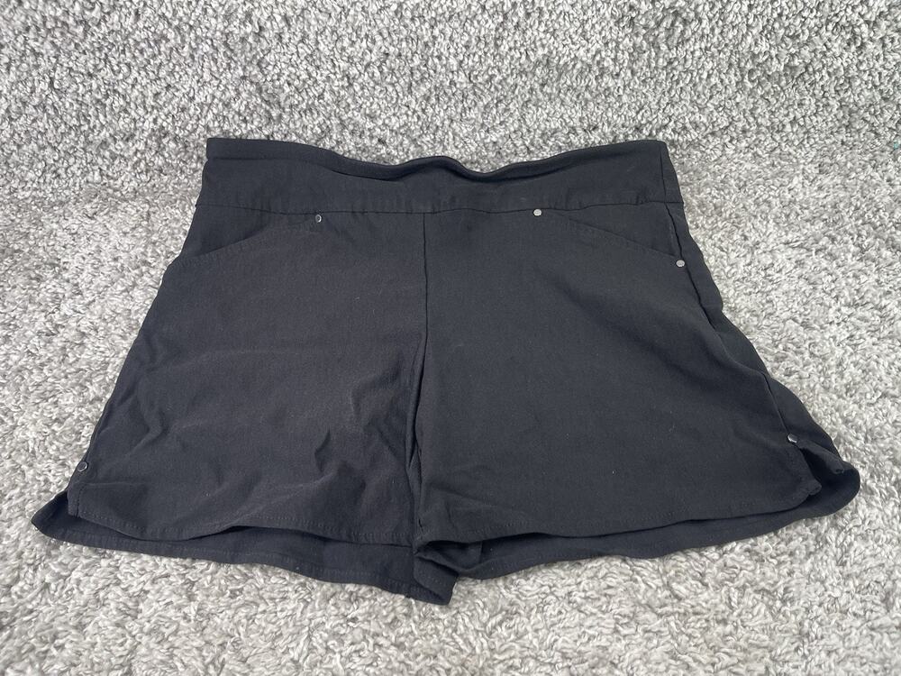 Women’s Awakening Shorts Pull On Black Rayon Nylon Spandex Size 8